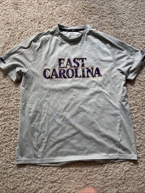 East Carolina (ECU) Gray Athletic Tee - Adidas
